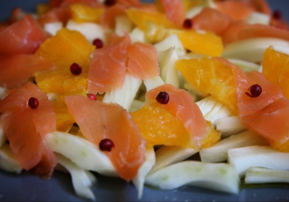 Salmon, fennel and orange salad – Insalata di salmone, finocchio e arancia